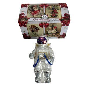 Handcrafted Astronaut Glass Christmas Ornament By Ornamentally You